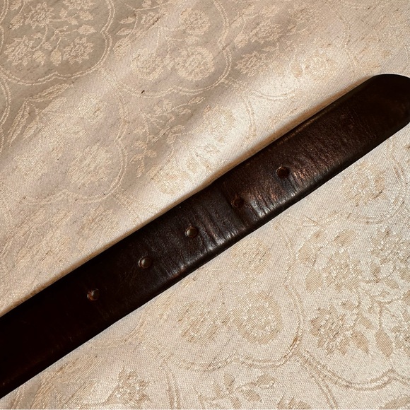 J.Crew Solid Brass Buckle Genuine Leather Belt – Size 34 - Picture 8 of 9